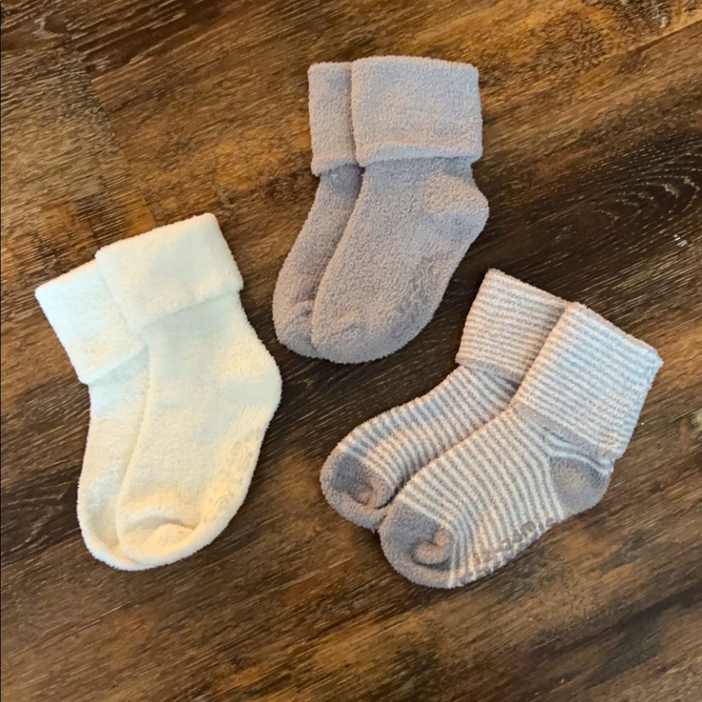 Set of 3 Soft, Fuzzy Toddler Socks